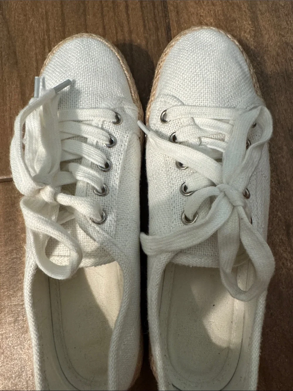 Tommy Bahama White Canvas Espadrille Sneakers